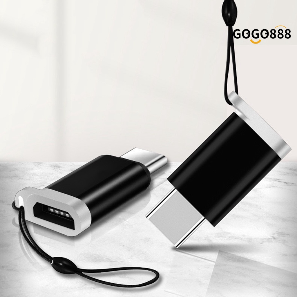 Đầu Chuyển Đổi micro USB Sang type-c OTG Có Dây Buộc Thích Hợp Cho Điện Thoại Android