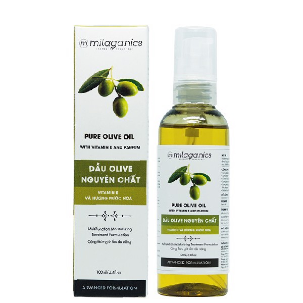 Dầu olive nguyên chất Milaganics 100ml