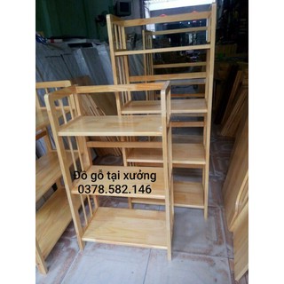 Kệ để đồ, giá sách 5 tầng 50cm gỗ tự nhiên