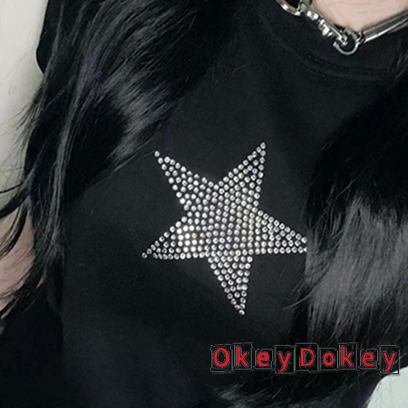 Áo Thun Tay Ngắn Thời Trang Đường Phố Cho Nữ OKDK-y2k