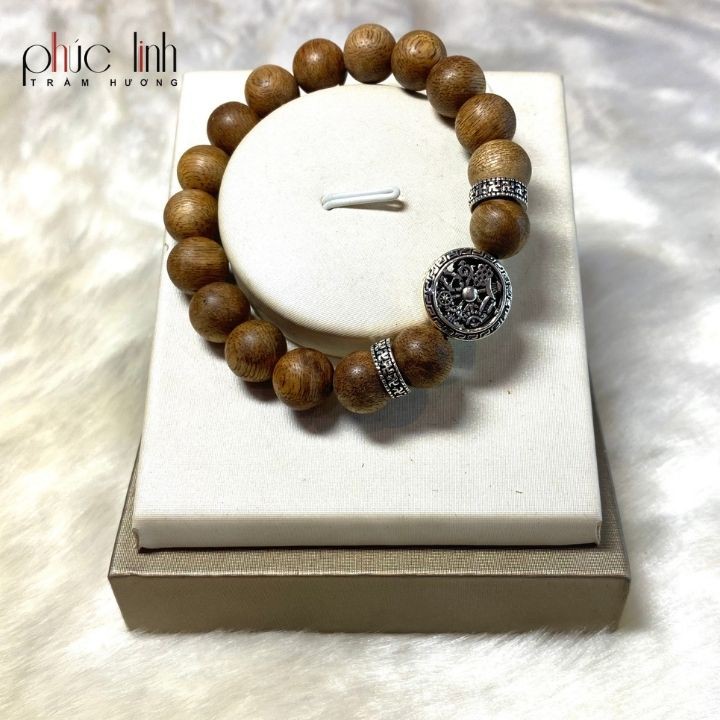 Vòng Trầm Mix Charm Bạc PHÚC LINH