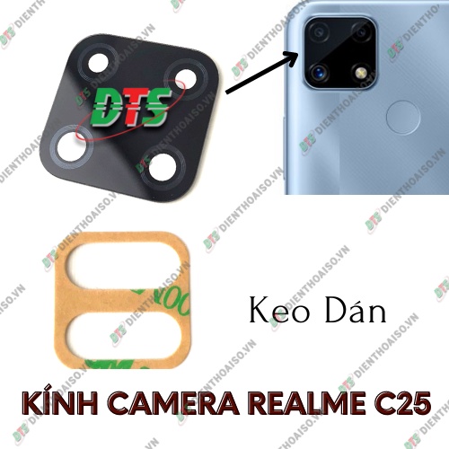 Kính camera realme c25 kèm keo dán