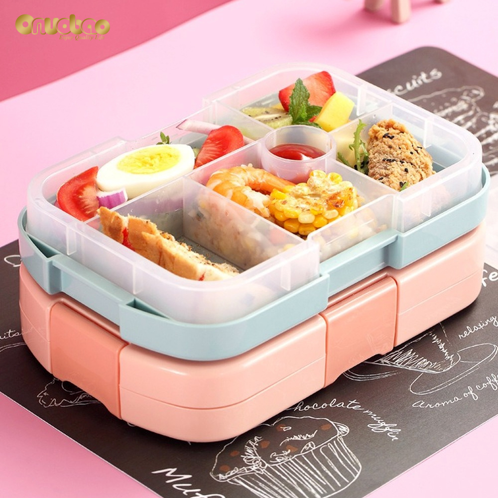 Hộp cơm Chống Tràn Họa Tiết Hoạt Hình Có Thể Hâm Nóng Trong Lò Vi Sóng Cho Bé