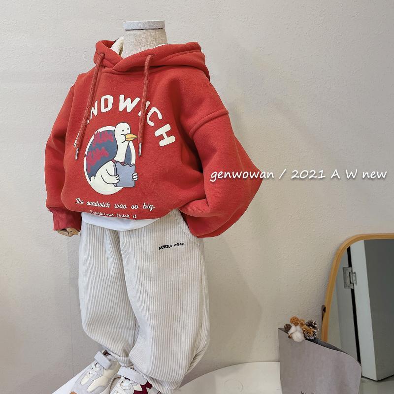 Áo Hoodie Dáng Rộng Màu Đỏ Thời Trang Năm Mới Cho Bé