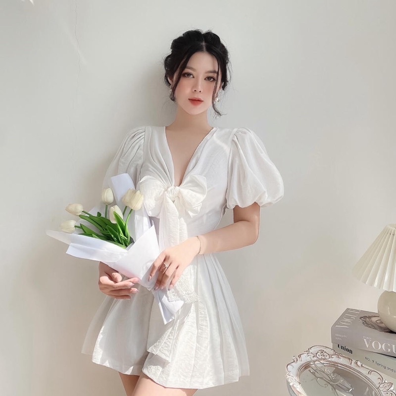 Jum nơ ngực , tone pastel tôn dáng tôn da , chất siêu mát chỉ 3xx | Fancy's Fashion