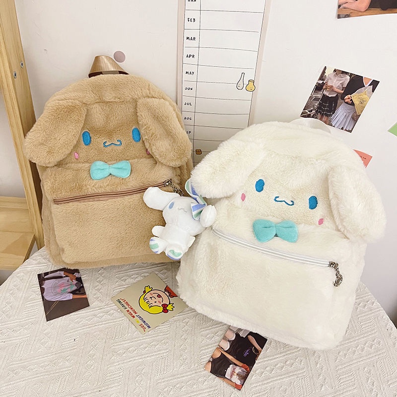 Ba Lô Đi Học Hình Cinnamoroll Phối Nhung Dễ Thương Phong Cách Nhật Bản Cho Bé Gái