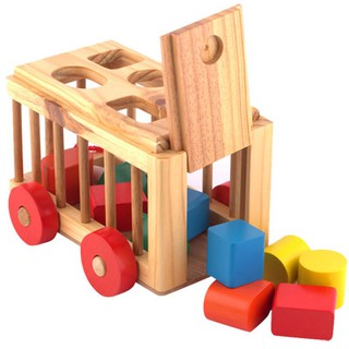 Đồ chơi gỗ – Xe cũi thả hình