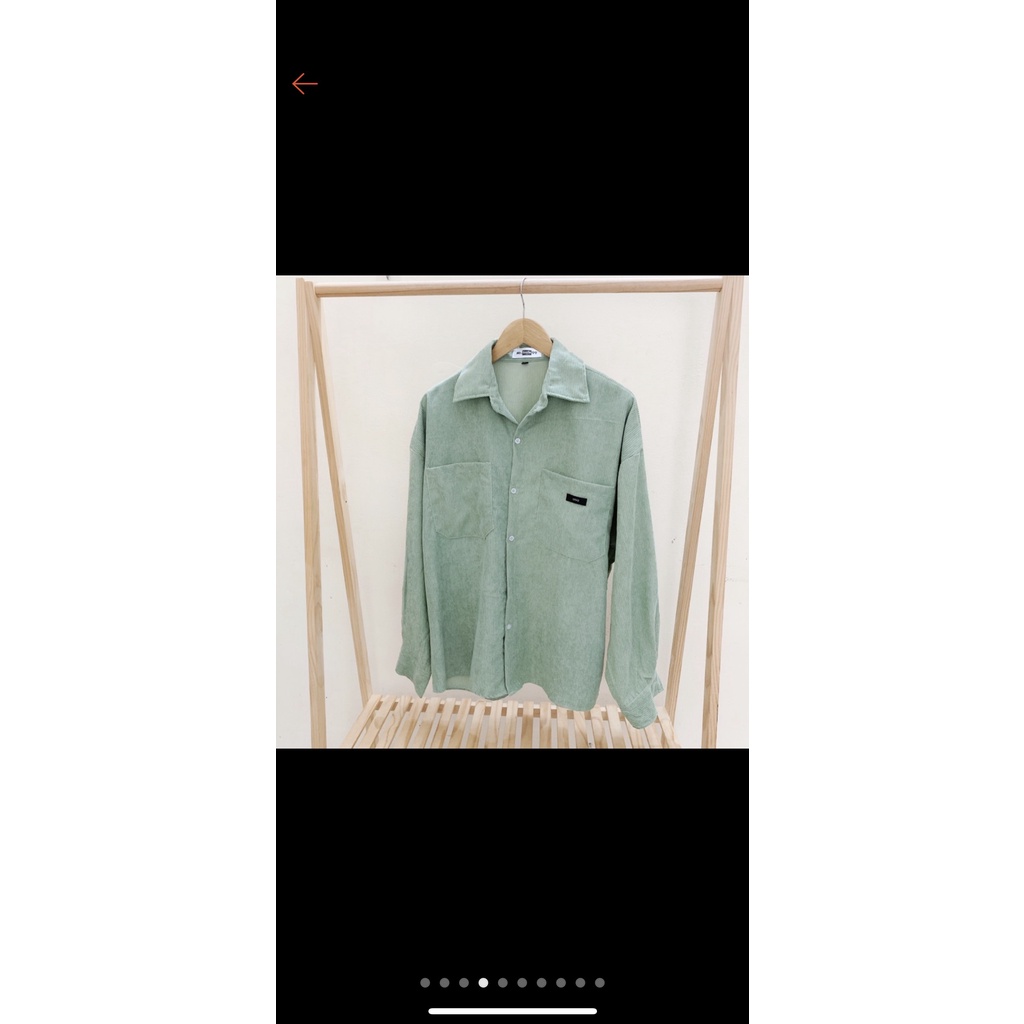 Áo Khoác Nhung Tăm Chống Nắng Khoác Ngoài Unisex 6 Màu Cổ Sơ Mi Có Túi