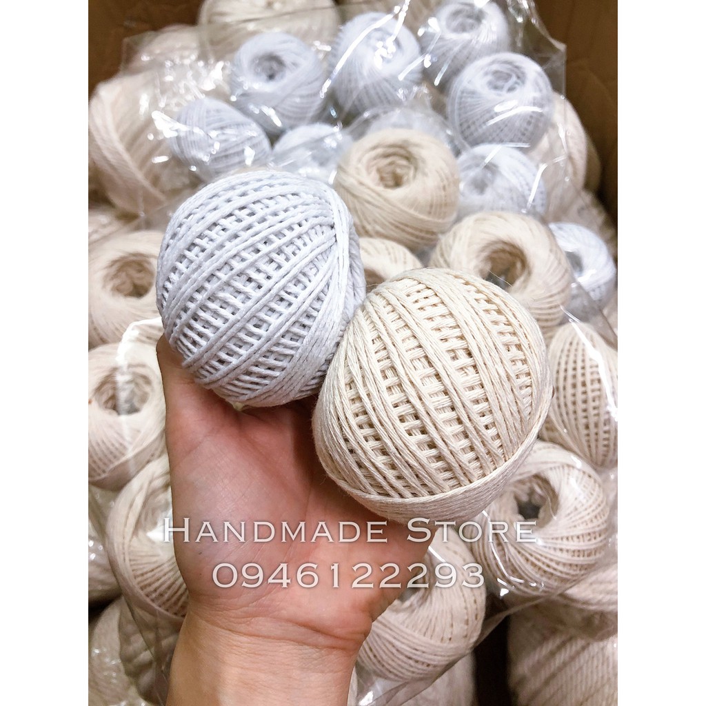 Cuộn dây cotton - Dây đan Macarem 1mm (30m)