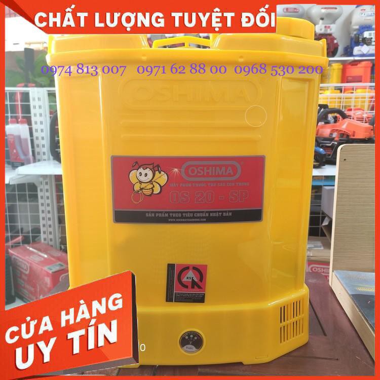 Bình xịt điện Oshima OS20-SP, máy phun thuốc chạy điện Giá cực Chất