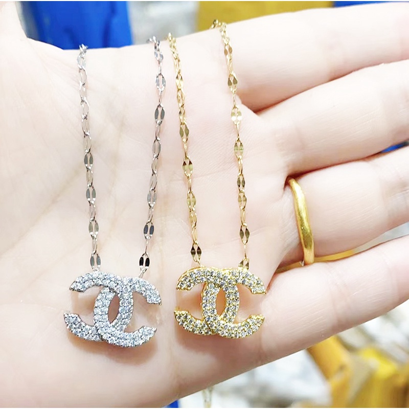 Dây Chuyền Titan Ko Rỉ Mặt Đính Đá Nhân Tạo TT 4133