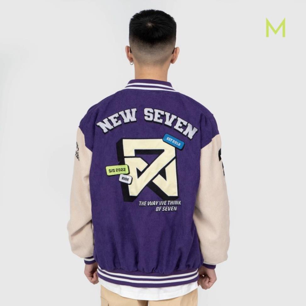 Áo Khoác Varsity Jacket N7 NEWSEVEN bomber bóng chày basic nam nữ form rộng Local Brand T5