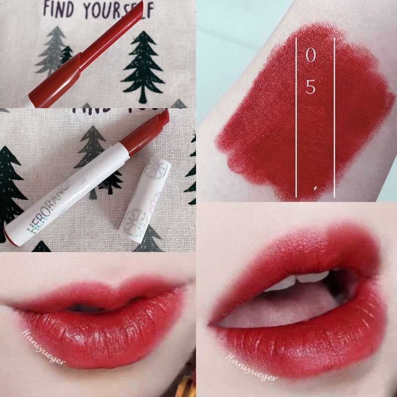 💕 Son Sáp Có Dưỡng Mềm Và Mịn Môi Herorange Lipstick HR-100 💕 -W21-C4T1