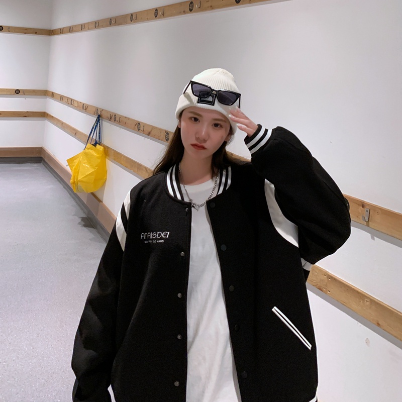 Áo Bomber phong cách Ulzzang Hàn Quốc tay dài cầu vai viền da trắng Givechy cá tính CoolZ C003 | BigBuy360 - bigbuy360.vn