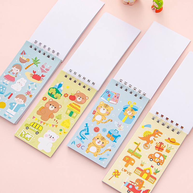 Bộ 24 Tờ Sticker Dán Trang Trí Hình Hoạt Hình Đáng Yêu Đa Năng DIY