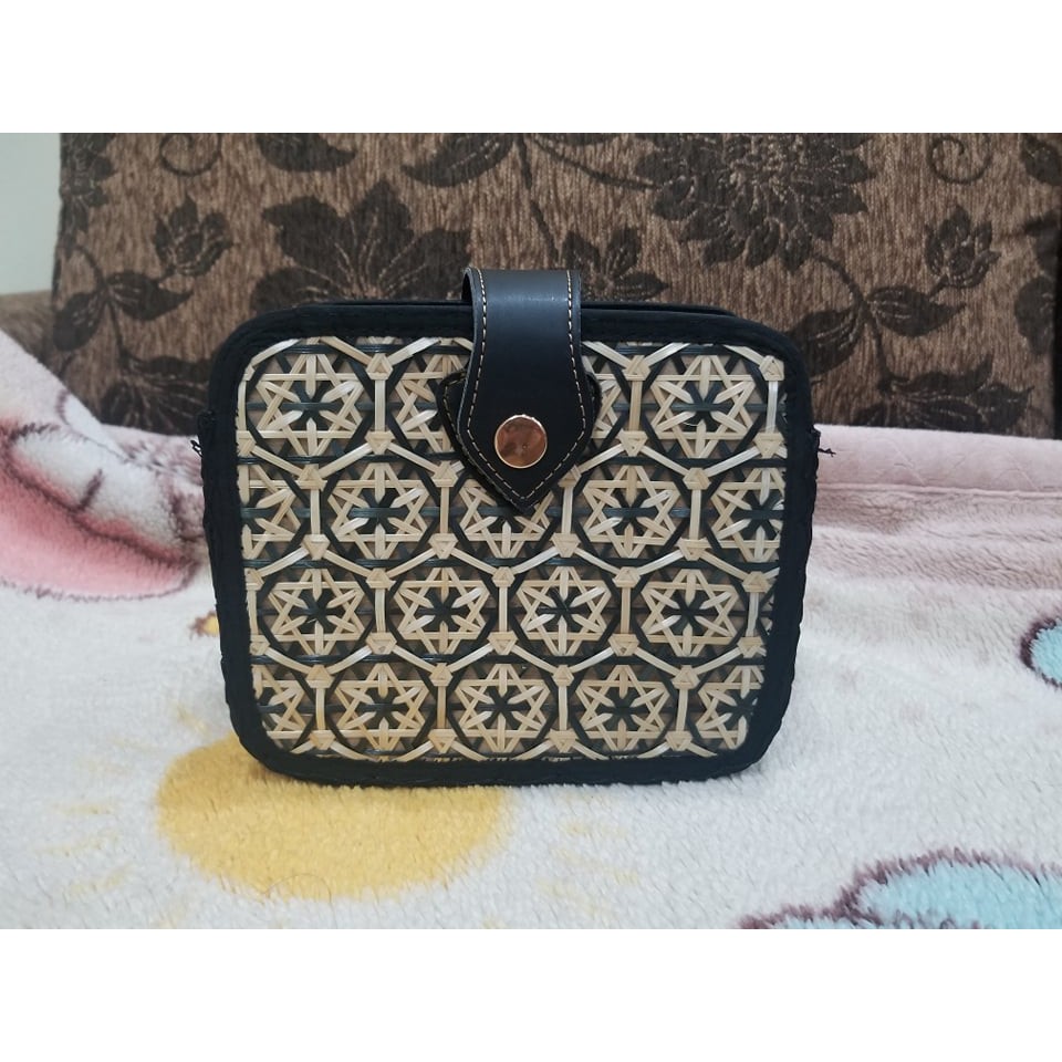 Túi cói form hộp vuông