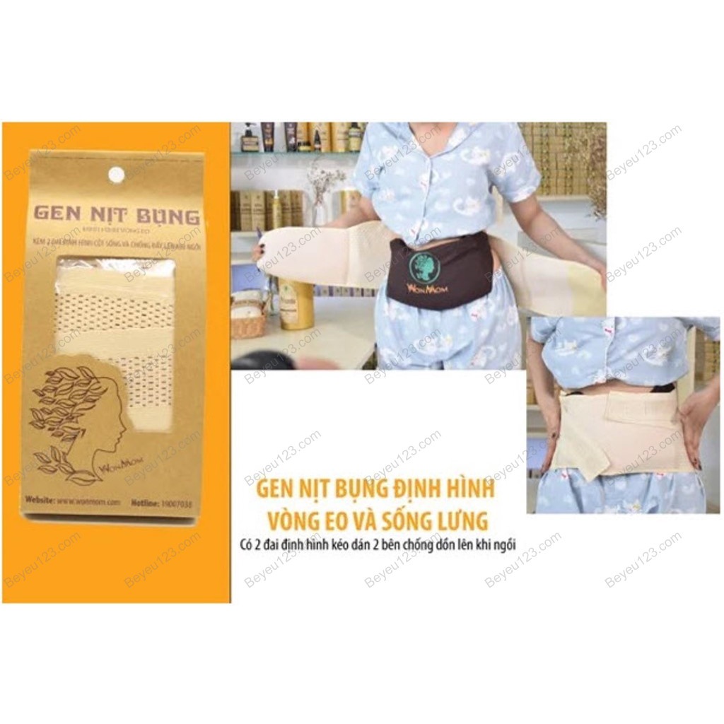 Combo bộ giảm eo sau sinh Wonmom cho mẹ (1 Gel gừng nóng + 1 Gen nịt bụng) Việt Nam CW