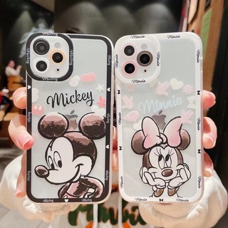 Ốp điện thoại in hình chuột Mickey Minnie dễ thương cho iPhone 13 Pro Max 12 Pro Max 11 Pro Max X XR Xs Max