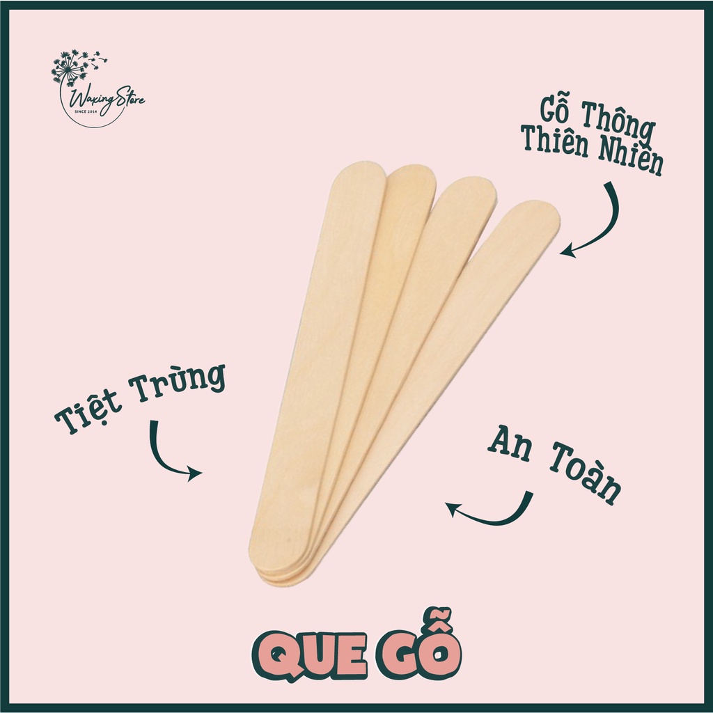 Que Gỗ Số  Vuốt Cạnh Mịn, Đẹp, Tiệt Trùng Quét Chuyên Dùng Quét Sáp Wax Tẩy Lông Tiện Lợi, An Toàn. Số Lượng  Lẻ | BigBuy360 - bigbuy360.vn