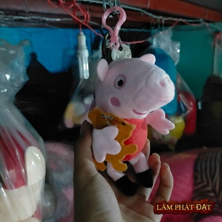 Móc khóa gấu bông heo peppa móc khóa treo balo - xe máy siêu dễ thương