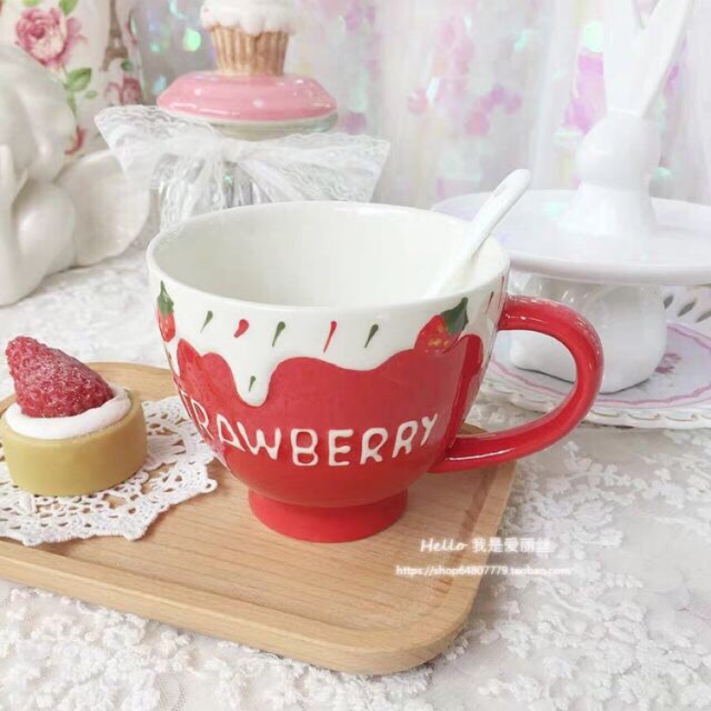 Tách/cốc dâu tây đáng yêu