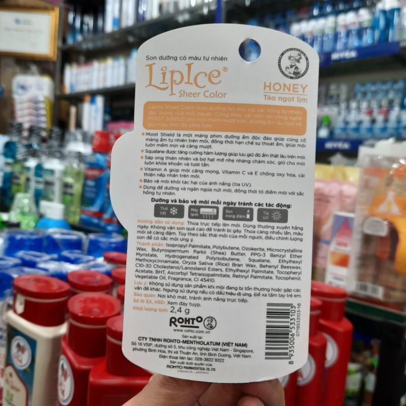 Son dưỡng LipIce Sheer Color hồng tự nhiên  2.4g