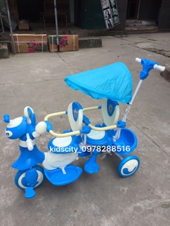 Xe đẩy ba bánh đôi