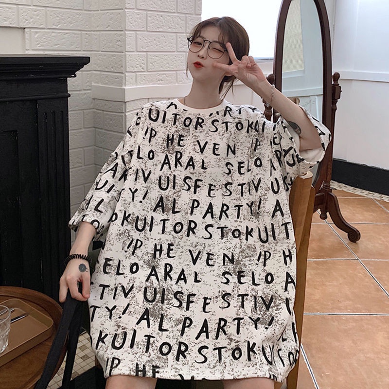 Áo Thun Ngắn Tay Dáng Rộng Thời Trang Cá Tính Trẻ Trung