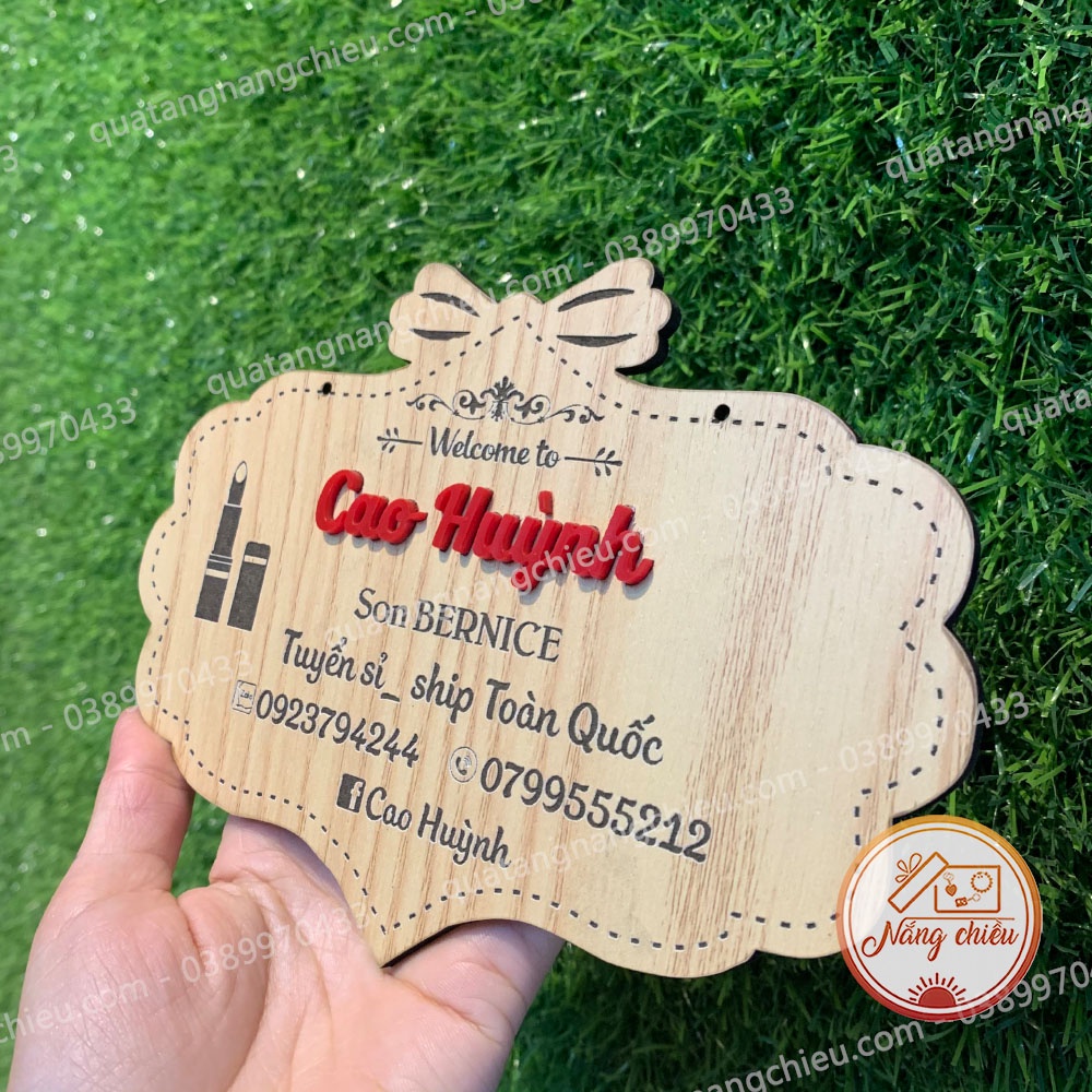 [BẢNG HIỆU GỖ TRANG TRÍ SHOP] - Thiết kế theo yêu cầu