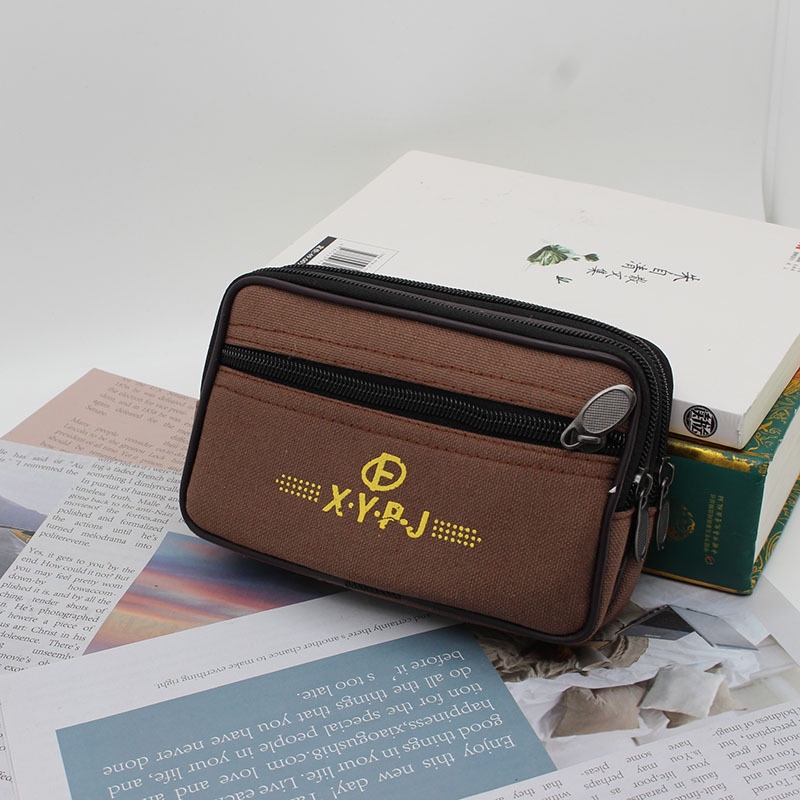 Túi Đeo Hông Đựng Điện Thoại 6 inch Chất Liệu Canvas Dày Dặn Chống Mài Mòn Phong Cách Thể Thao Mới