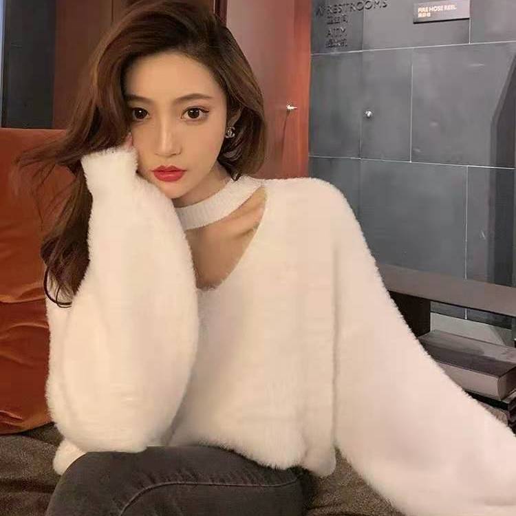 COZOK Áo sweater Tay Dài Dáng Rộng Thời Trang Dễ Phối Đồ