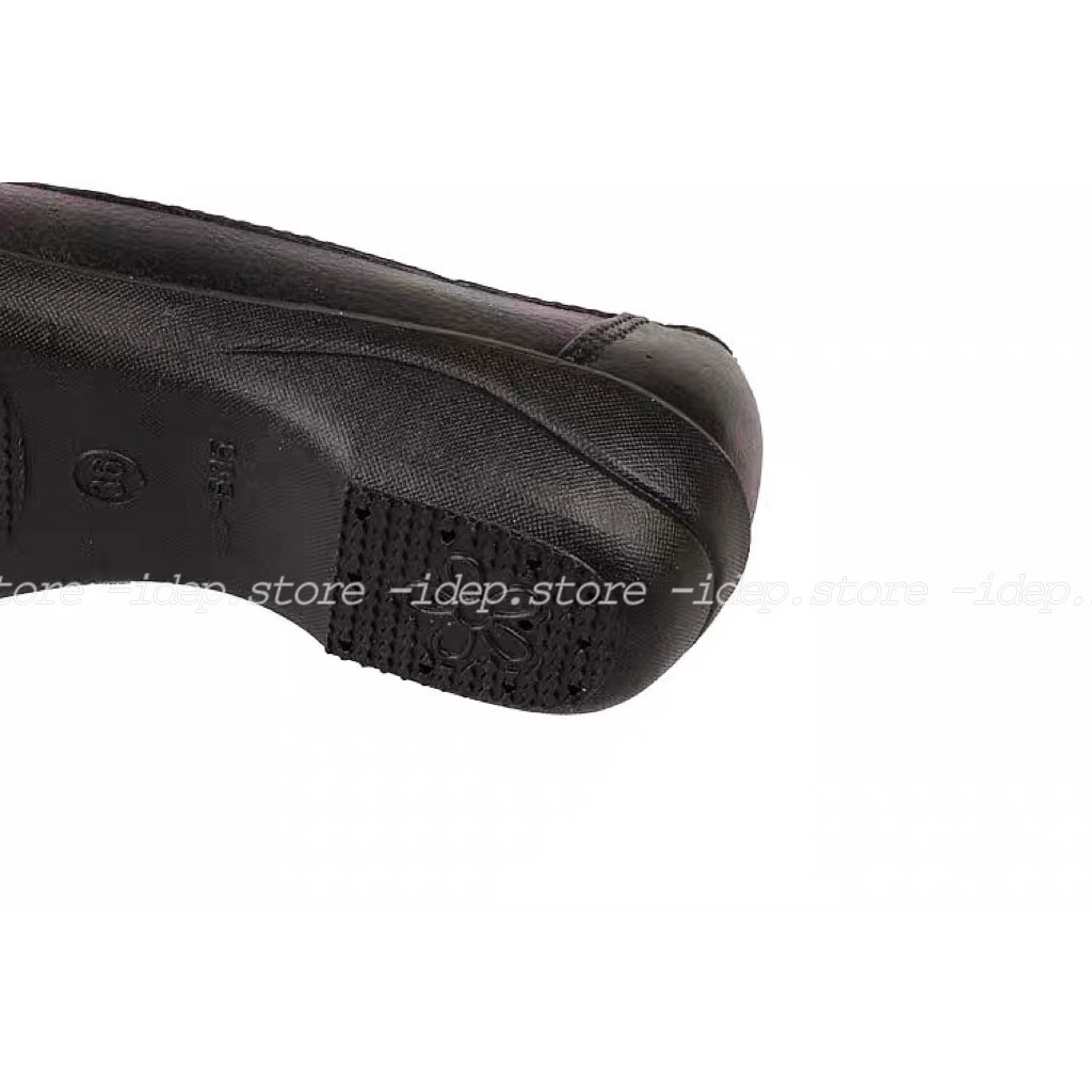 Giày búp bê nhựa dẻo nữ đi mưa đi làm cao 2.5cm cao su êm chân chống trơn trượt siêu bền Maipy G058- Đen