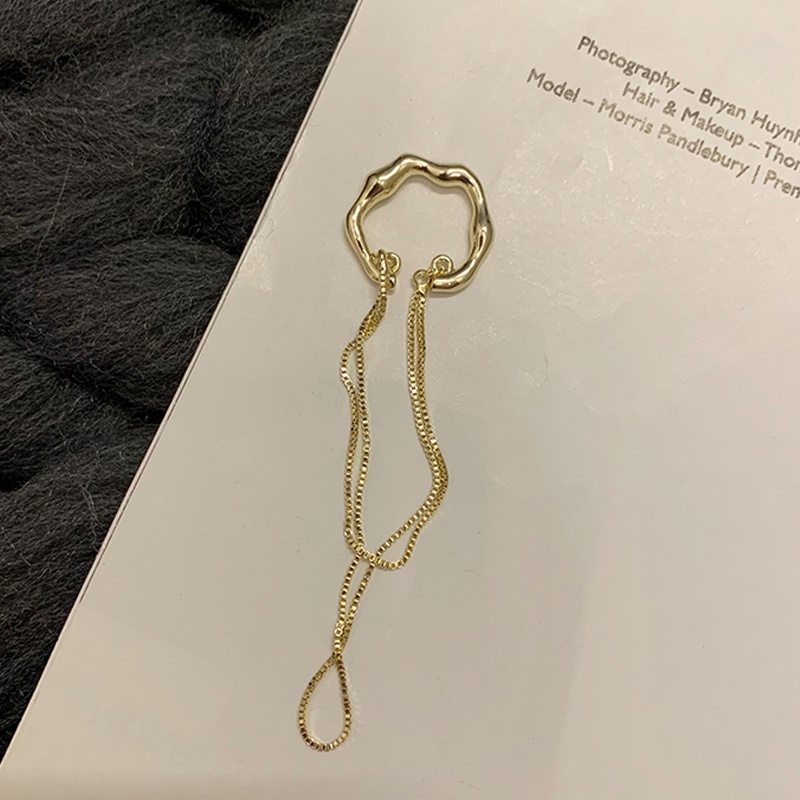 Khuyên Kẹp Vành Tai Dáng Dài Nhiều Lớp Đơn Giản Thời Trang Mới Cho Nữ