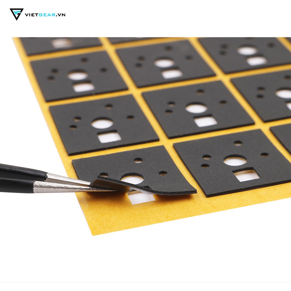 Tấm tiêu âm switch foam Poron 15x16x0,5mm giúp âm thanh gọn gàng êm ái