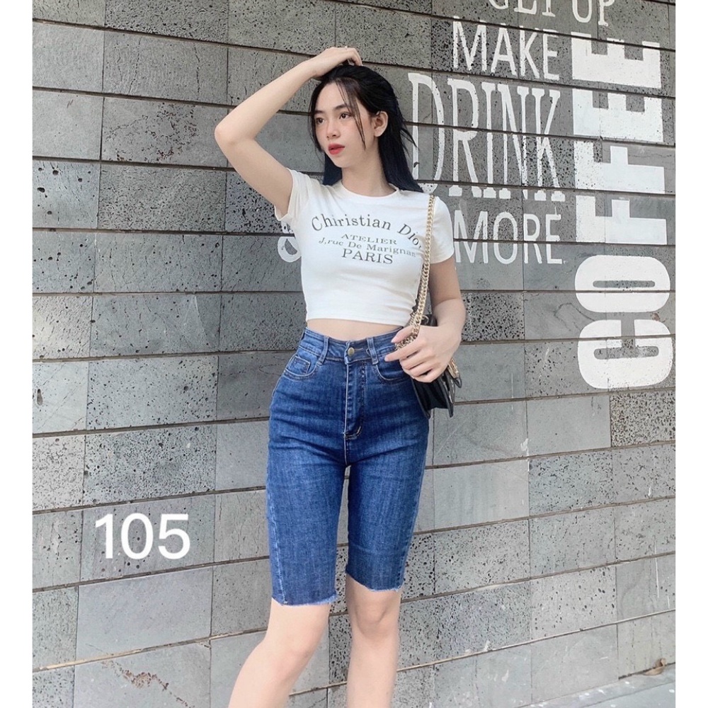Quần jeans ngố, quần jeans nữ chất co dãn 2 màu đậm nhạt size S M L XL SKUQ-08B kenshop198
