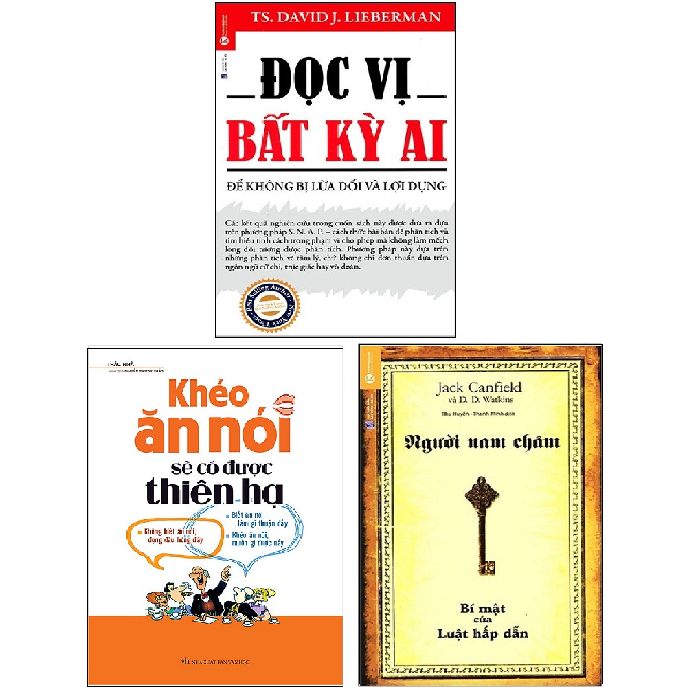 Sách - Combo Khéo Ăn Nói Sẽ Có Được Thiên Hạ + Người Nam Châm + Đọc Vị Bất kì Ai Tặng Kèm Bookmark