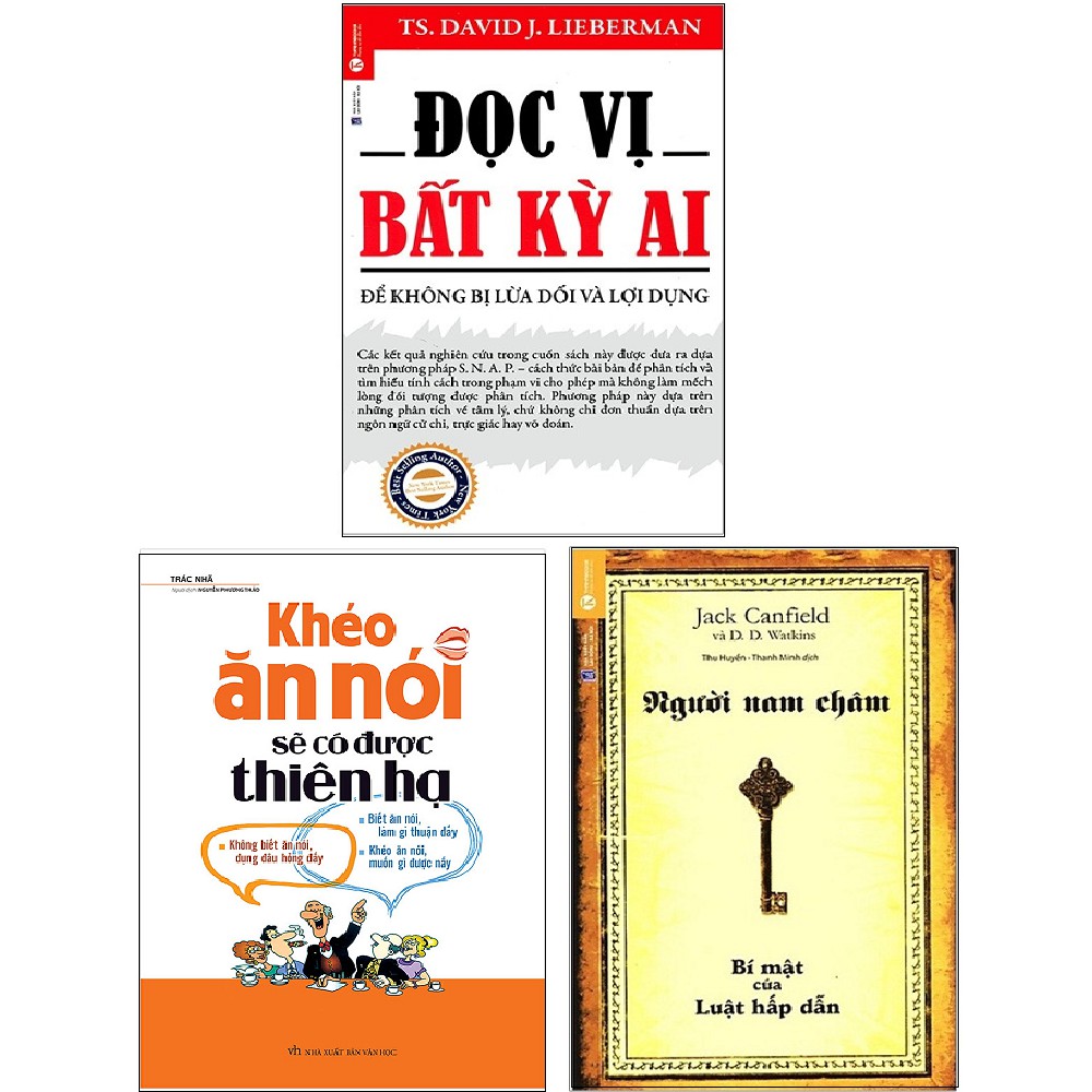 Sách - Combo Khéo Ăn Nói Sẽ Có Được Thiên Hạ + Người Nam Châm + Đọc Vị Bất kì Ai