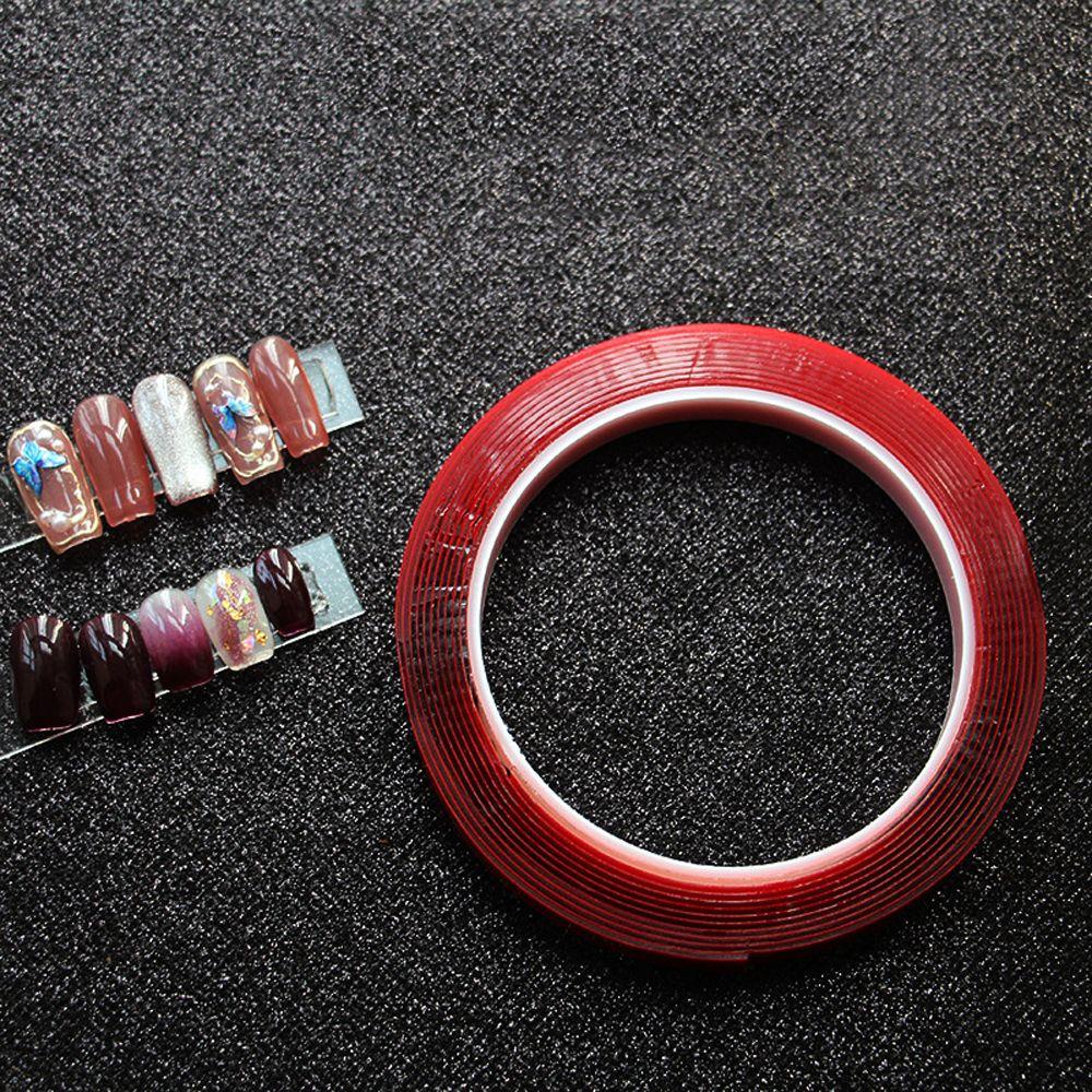 QQMALL 1 Cuộn Băng Keo Hai Mặt 3m / 10m Hỗ Trợ Trưng Bày Móng Tay Giả