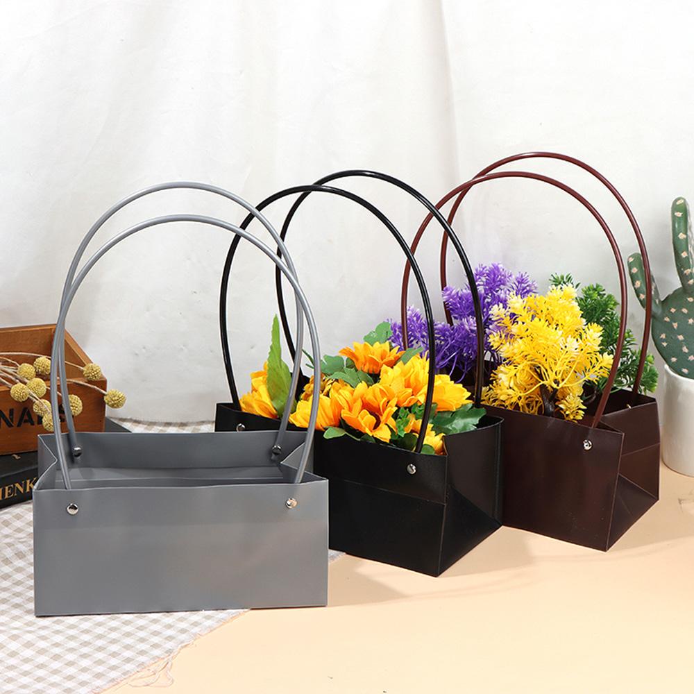 Túi Đựng Hoa Bằng PVC Có Tay Cầm Trang Trí Tiệc Sinh Nhật / Valentine
