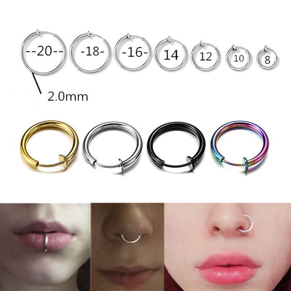 NIUYOU HUGGIES Khuyên Tai Tròn Bằng Thép Không Gỉ Phong Cách Hip Hop Mới