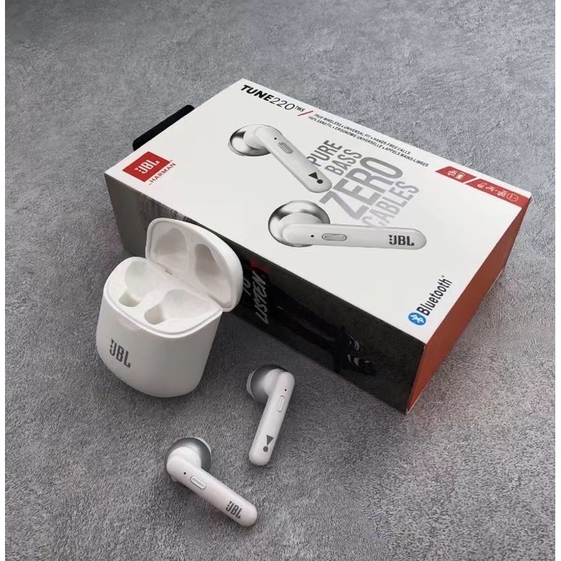 Tai Nghe Bluetooth Không Dây JBLT220TWSBLKAM TUNE 225TWS TWS Chống Thấm Nước Kèm Mic