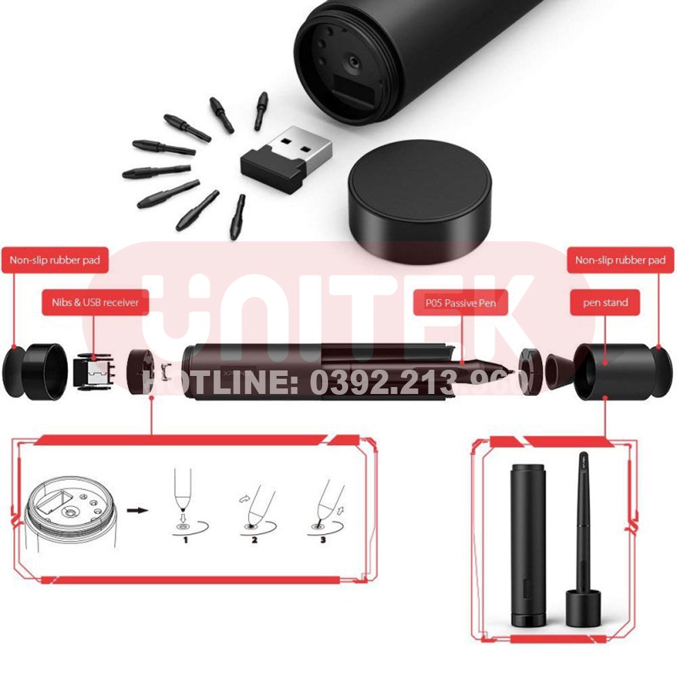 Bảng Vẽ Điện Tử XP-PEN DECO 03 Wireless 10X6 inch Lực Nhấn 8192 Nút Xoay Dial Bề Mặt Chống Xước (Kèm Găng Tay Họa Sĩ)