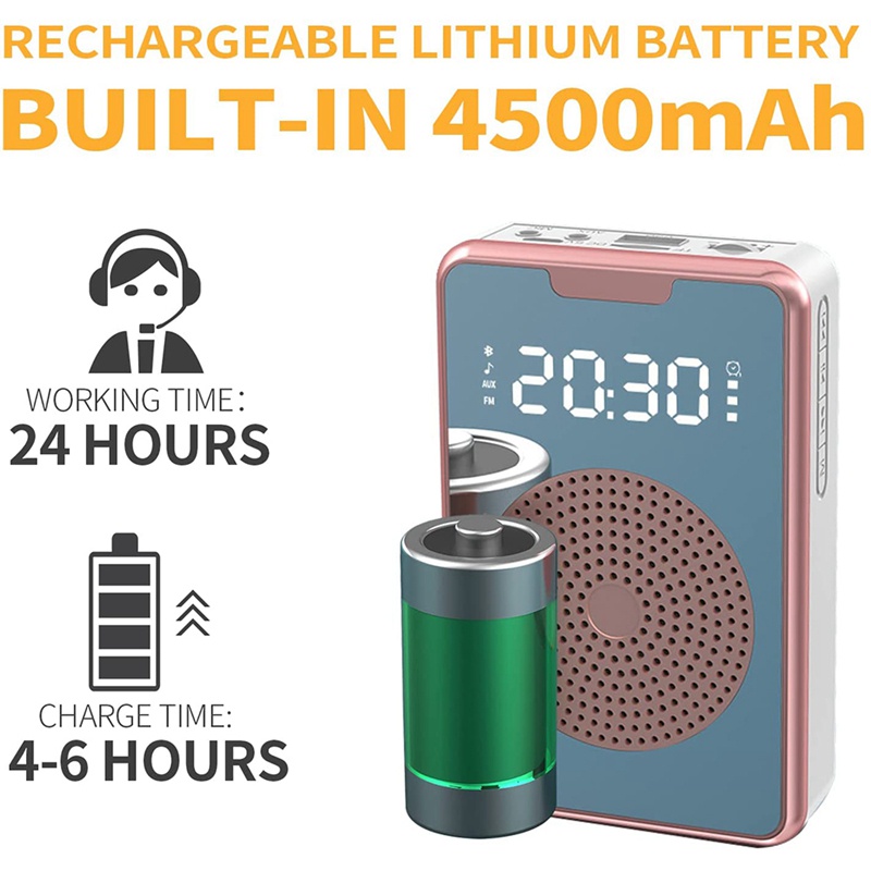 Bộ Loa Khuếch Đại Giọng Nói Di Động Kèm Micro Dùng Cho Giáo Viên/ Hướng Dẫn Sử Dụng