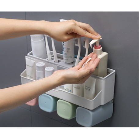 Kệ bàn chải đánh răng nhả kem đánh răng , kệ để đồ phòng tắm