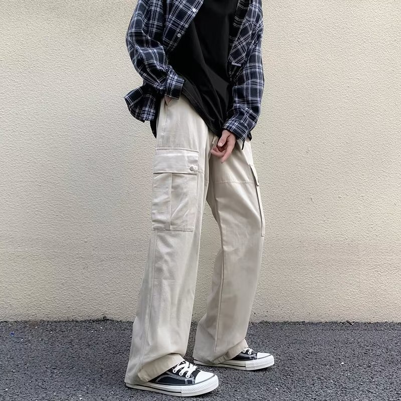 Quần Dài Ống Rộng Thời Trang Đường Phố Mỹ Cá Tính Cho Nam