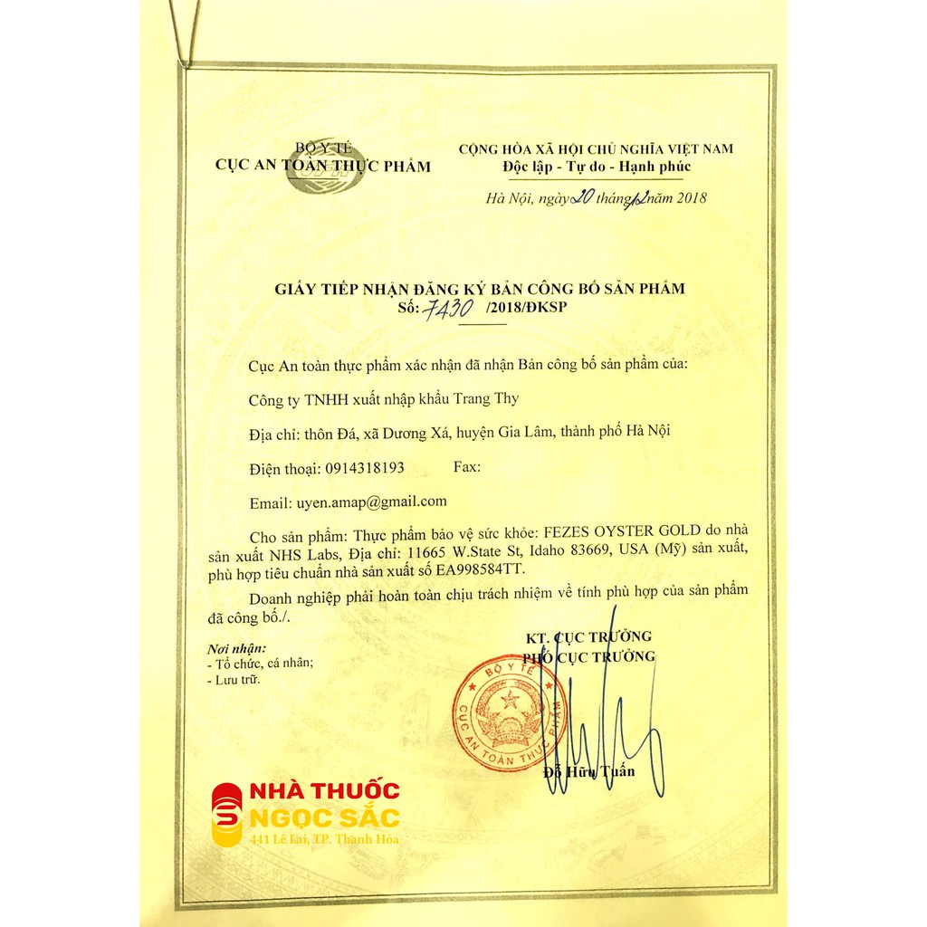 hàu fezes oyster gold- Thực phẩm bảo vệ sức khoẻ