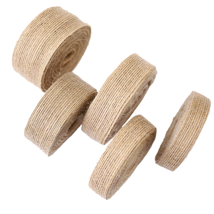 Ruy Băng Vải Bố Thưa Trang Trí Handmade RB49