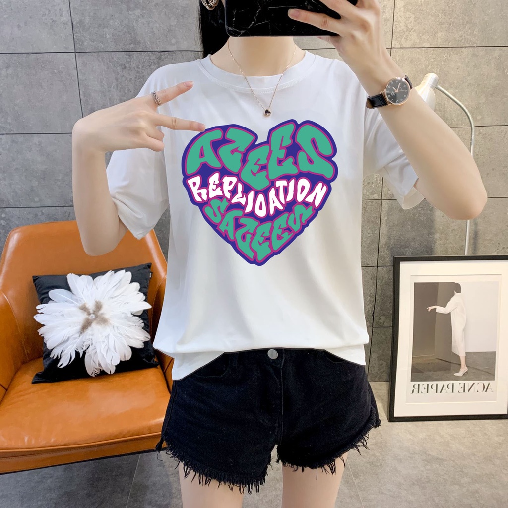 Áo thun trắng ZHELIHANGFEI in họa tiết dễ thương vui nhộn