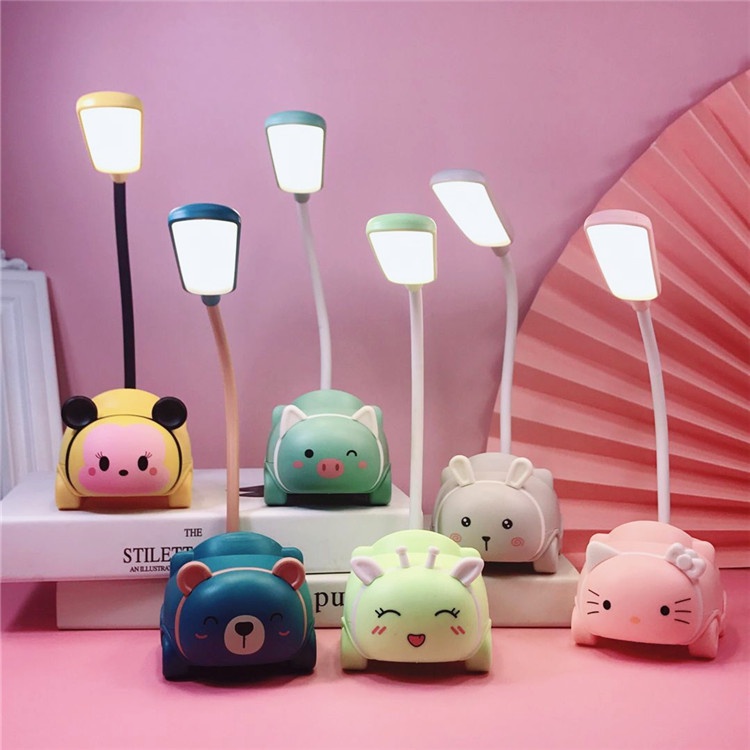 Đèn LED để bàn hình thú dễ thương sạc pin tiện lợi