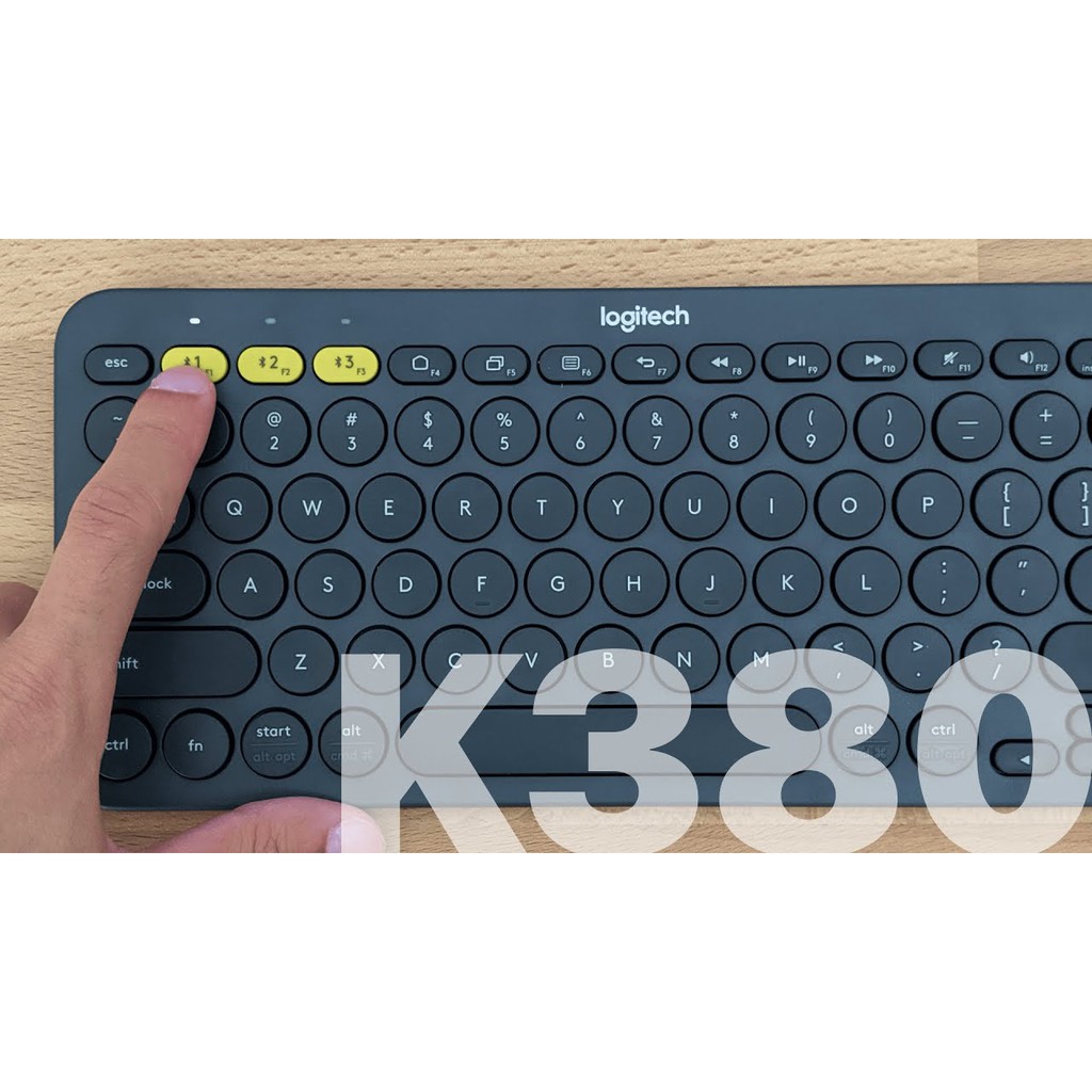 Bàn phím Bluetooth Logitech K380, Kết nối Bluetooth cùng lúc 3 thiết bị, Pin sử dụng tới 2 năm - Hàng Chính Hãng